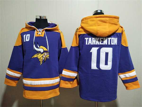 Men's Minnesota Vikings #10 Fran Tarkenton Purple Yellow Ageless Must-Have Lace-Up Pullover Hoodie,We sell and wholesale Men's Minnesota Vikings #10 Fran Tarkenton Purple Yellow Ageless Must-Have Lace-Up Pullover Hoodie on line form chian!